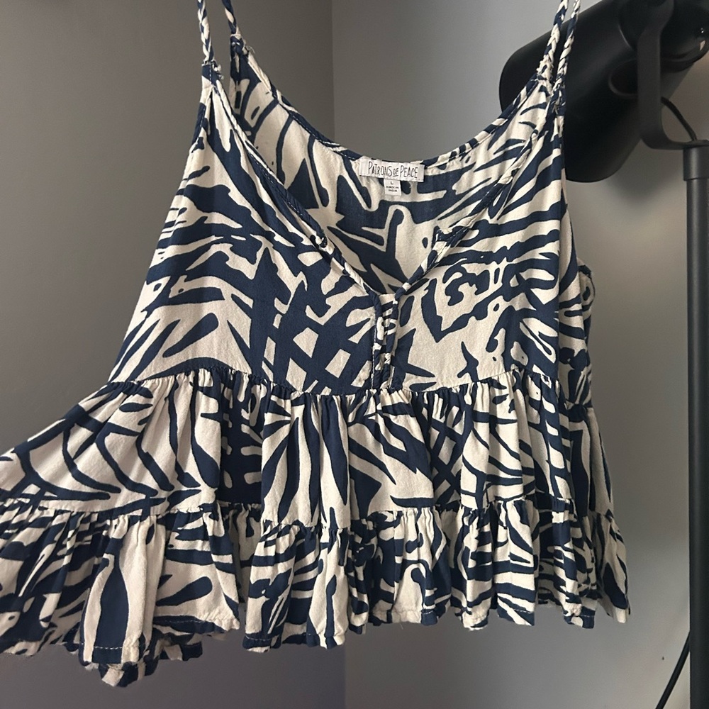 Patrons of peace cropped tank